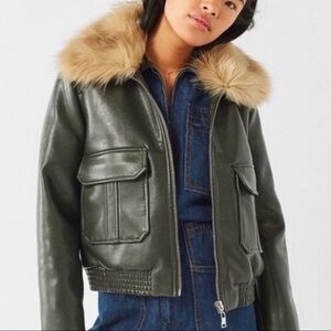 New Silence + Noise faux leather jacket size medium